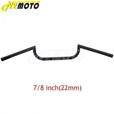 Street Bike motorkerékpár 7/8" és 1" fekete kormányrúd Clubman kormányrúd 22 mm-es 25 mm-es kormány Harley Cafe Racer Bobber Chopperhez