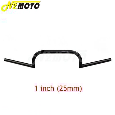 Street Bike motorkerékpár 7/8" és 1" fekete kormányrúd Clubman kormányrúd 22 mm-es 25 mm-es kormány Harley Cafe Racer Bobber Chopperhez