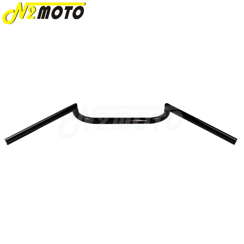 Street Bike motorkerékpár 7/8" és 1" fekete kormányrúd Clubman kormányrúd 22 mm-es 25 mm-es kormány Harley Cafe Racer Bobber Chopperhez