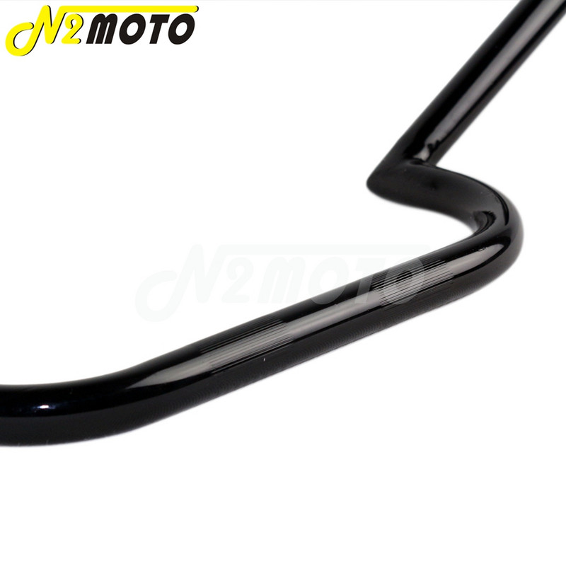 Street Bike motorkerékpár 7/8" és 1" fekete kormányrúd Clubman kormányrúd 22 mm-es 25 mm-es kormány Harley Cafe Racer Bobber Chopperhez