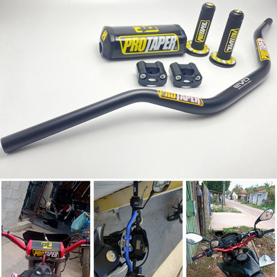 Мотоциклет 1-1/8" 28MM кормило Дръжка Hand Fat Bar Pads Grips Clamp Mount за PRO KTM EXC SX XC CRF CRF230F YZF250 WR KLX RMZ