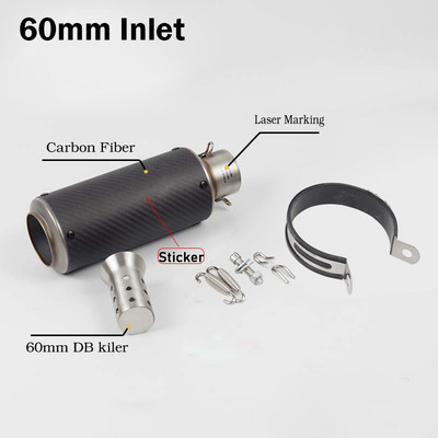 Doprava zdarma 51mm/60mm výfuk pre motocykle s tlmičom DB Killer Escape s uhlíkovými tlmičmi výfuku pre Z900 PCX125