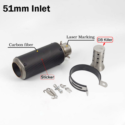 Doprava zdarma 51mm/60mm výfuk pre motocykle s tlmičom DB Killer Escape s uhlíkovými tlmičmi výfuku pre Z900 PCX125
