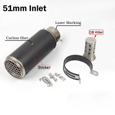 Doprava zdarma 51mm/60mm výfuk pre motocykle s tlmičom DB Killer Escape s uhlíkovými tlmičmi výfuku pre Z900 PCX125