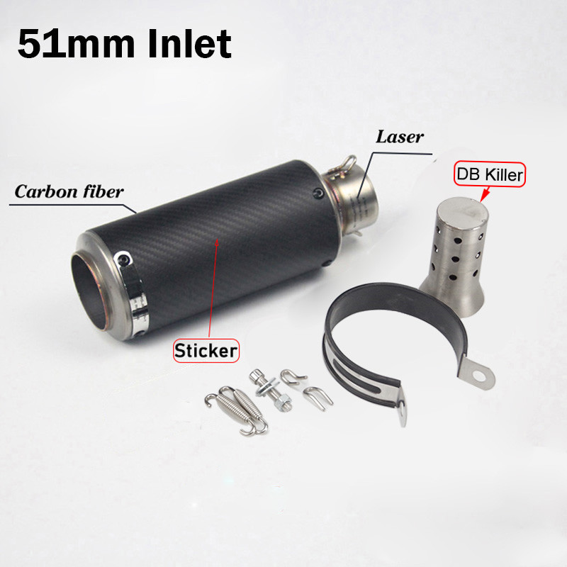 Doprava zdarma 51mm/60mm výfuk pre motocykle s tlmičom DB Killer Escape s uhlíkovými tlmičmi výfuku pre Z900 PCX125