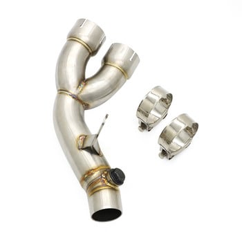 Για Yamaha R6 YZF R6 2006 - 2019 Εξάτμισης Σιγαστήρα Y Mid Pipe Link Σιγαστήρα μοτοσικλέτας Σιγαστήρα Σιγαστήρα συστήματος εξάλειψης YZFR6