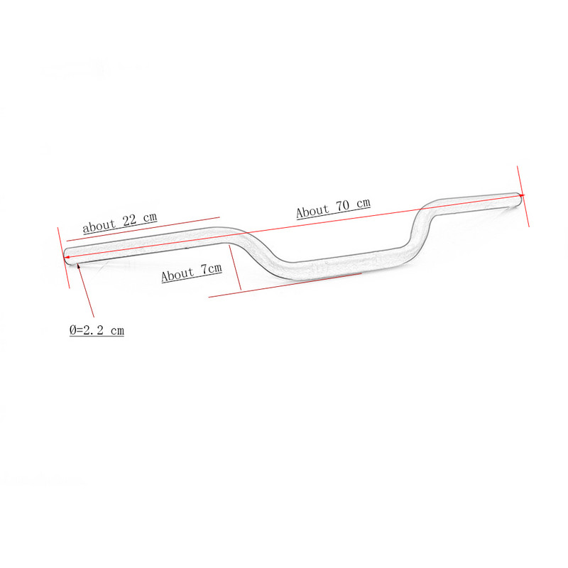 Ghidon înalt pentru scuter universal, 22 mm, ghidon vintage pentru motocicletă, lungime 70 cm, ghidon pentru motor, ghidon retro
