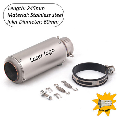 Motorkerékpár felcsúsztatható kipufogócső DB Killer Escape Moto univerzális 51mm 60mm hangtompítóval Honda Yamaha Suzuki Kawasaki Benellihez