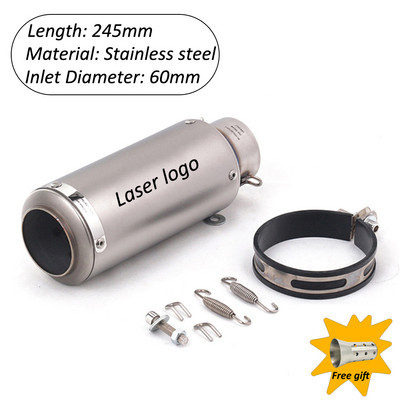 Motorkerékpár felcsúsztatható kipufogócső DB Killer Escape Moto univerzális 51mm 60mm hangtompítóval Honda Yamaha Suzuki Kawasaki Benellihez