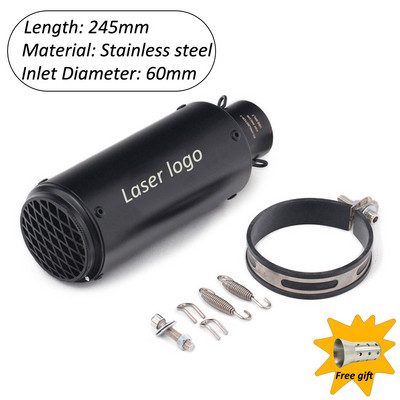 Motorkerékpár felcsúsztatható kipufogócső DB Killer Escape Moto univerzális 51mm 60mm hangtompítóval Honda Yamaha Suzuki Kawasaki Benellihez