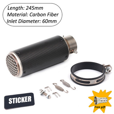 Motorkerékpár felcsúsztatható kipufogócső DB Killer Escape Moto univerzális 51mm 60mm hangtompítóval Honda Yamaha Suzuki Kawasaki Benellihez