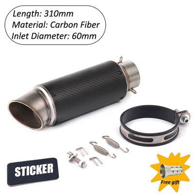 Motorkerékpár felcsúsztatható kipufogócső DB Killer Escape Moto univerzális 51mm 60mm hangtompítóval Honda Yamaha Suzuki Kawasaki Benellihez