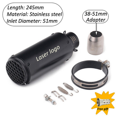Motorkerékpár felcsúsztatható kipufogócső DB Killer Escape Moto univerzális 51mm 60mm hangtompítóval Honda Yamaha Suzuki Kawasaki Benellihez
