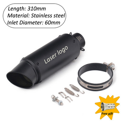 Motorkerékpár felcsúsztatható kipufogócső DB Killer Escape Moto univerzális 51mm 60mm hangtompítóval Honda Yamaha Suzuki Kawasaki Benellihez