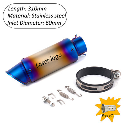 Motorkerékpár felcsúsztatható kipufogócső DB Killer Escape Moto univerzális 51mm 60mm hangtompítóval Honda Yamaha Suzuki Kawasaki Benellihez