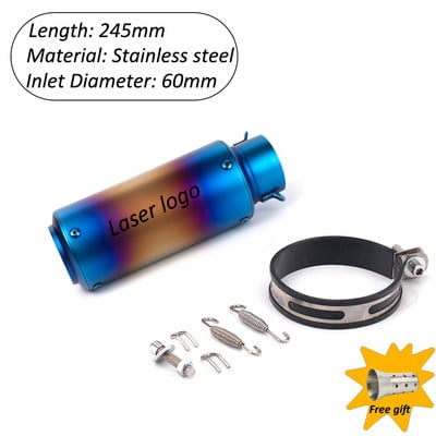 Motorkerékpár felcsúsztatható kipufogócső DB Killer Escape Moto univerzális 51mm 60mm hangtompítóval Honda Yamaha Suzuki Kawasaki Benellihez