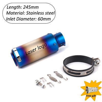 Motorkerékpár felcsúsztatható kipufogócső DB Killer Escape Moto univerzális 51mm 60mm hangtompítóval Honda Yamaha Suzuki Kawasaki Benellihez