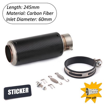 Motorkerékpár felcsúsztatható kipufogócső DB Killer Escape Moto univerzális 51mm 60mm hangtompítóval Honda Yamaha Suzuki Kawasaki Benellihez