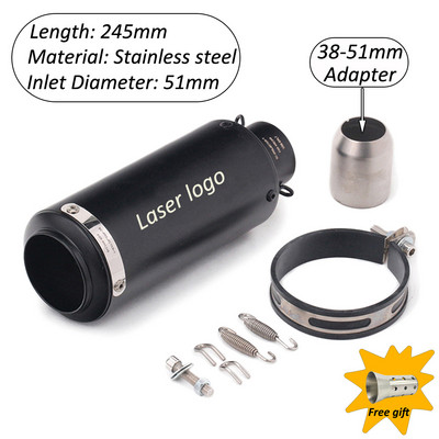 Motorkerékpár felcsúsztatható kipufogócső DB Killer Escape Moto univerzális 51mm 60mm hangtompítóval Honda Yamaha Suzuki Kawasaki Benellihez