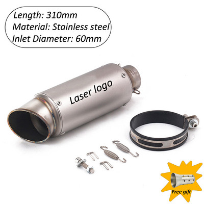 Motorkerékpár felcsúsztatható kipufogócső DB Killer Escape Moto univerzális 51mm 60mm hangtompítóval Honda Yamaha Suzuki Kawasaki Benellihez