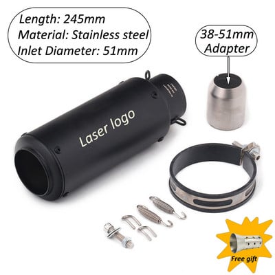 Motorkerékpár felcsúsztatható kipufogócső DB Killer Escape Moto univerzális 51mm 60mm hangtompítóval Honda Yamaha Suzuki Kawasaki Benellihez