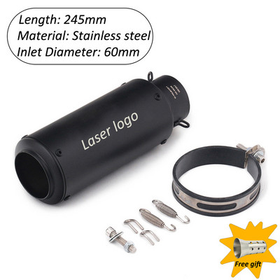 Motorkerékpár felcsúsztatható kipufogócső DB Killer Escape Moto univerzális 51mm 60mm hangtompítóval Honda Yamaha Suzuki Kawasaki Benellihez