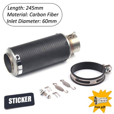 Motorkerékpár felcsúsztatható kipufogócső DB Killer Escape Moto univerzális 51mm 60mm hangtompítóval Honda Yamaha Suzuki Kawasaki Benellihez