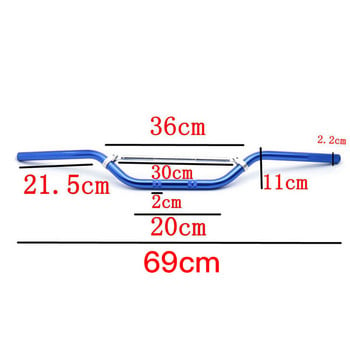 Τιμόνι μοτοσυκλέτας 22mm 7/8\'\' Μοτοσικλέτα τιμόνι από κράμα αλουμινίου για 50cc 70cc 110cc 125cc 140cc Dirt Pit Bike ATV Scooter