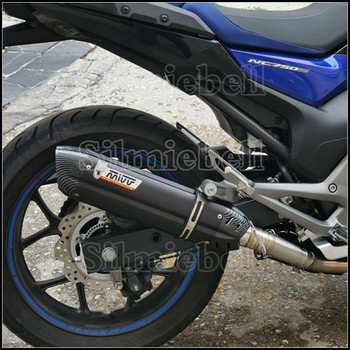 Лява и дясна страна Универсален мотоциклет ауспух тръба Escape moto mivv заглушител за cbr250 cb1000r er6n sv650 Z750 Z1000