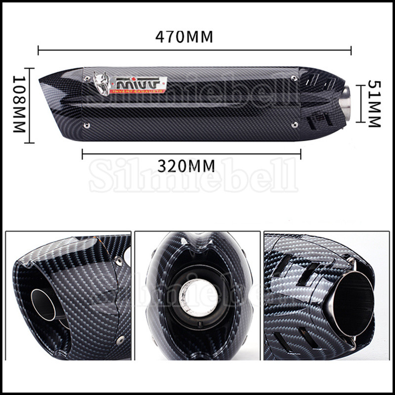 Bal és jobb oldali univerzális motorkerékpár kipufogó kipufogócső Escape moto mivv hangtompító cbr250 cb1000r er6n sv650 Z750 Z1000-hez
