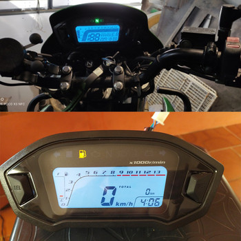 Нов универсален мотоциклет LCD цифров 13000rpm скоростомер Подсветка Моторно превозно средство за 2-4 цилиндъра Одометър 7 цвята Регулиране