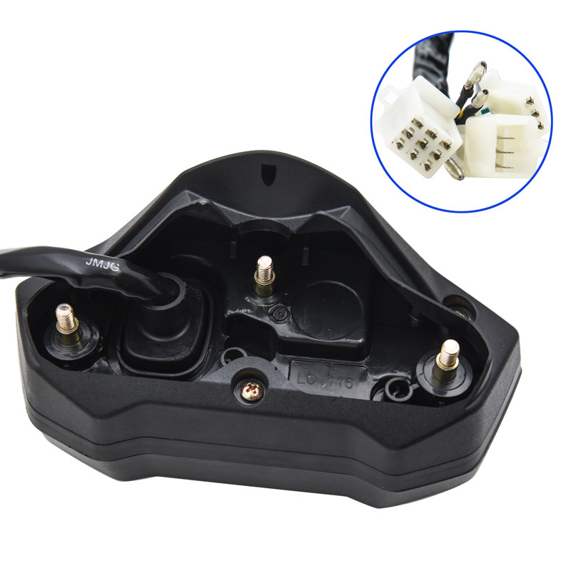 Új univerzális motorkerékpáros LCD digitális 13000 ford./perc sebességmérő háttérvilágítású motoros jármű 2-4 hengeres kilométer-számláló 7 színben állítva