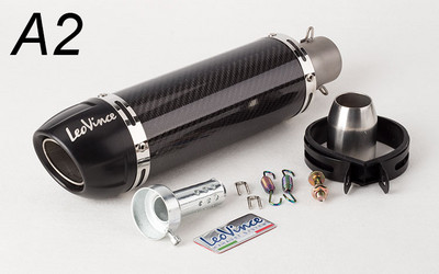 E-Mark Universal Motocicletă Fibră de Carbon Real Slip On Țeava de eșapament Toba de eșapament Escape pentru LeoVince Cele mai multe motociclete Logo Laser Color