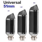 51MM Univerzálny tlmič výfuku pre motocykel, pretekársky Escape, výfuk AK, motocykel, pre Yamaha R15 Tmax 500 FZ6 CB400 ER6N CB650