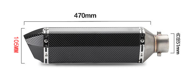 51MM Univerzálny tlmič výfuku pre motocykel, pretekársky Escape, výfuk AK, motocykel, pre Yamaha R15 Tmax 500 FZ6 CB400 ER6N CB650