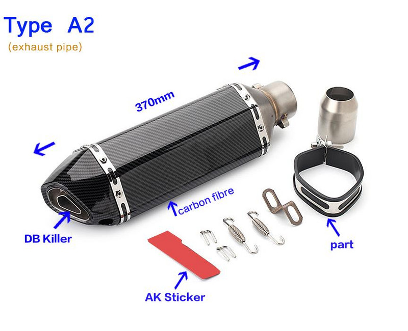 51MM Univerzálny tlmič výfuku pre motocykel, pretekársky Escape, výfuk AK, motocykel, pre Yamaha R15 Tmax 500 FZ6 CB400 ER6N CB650