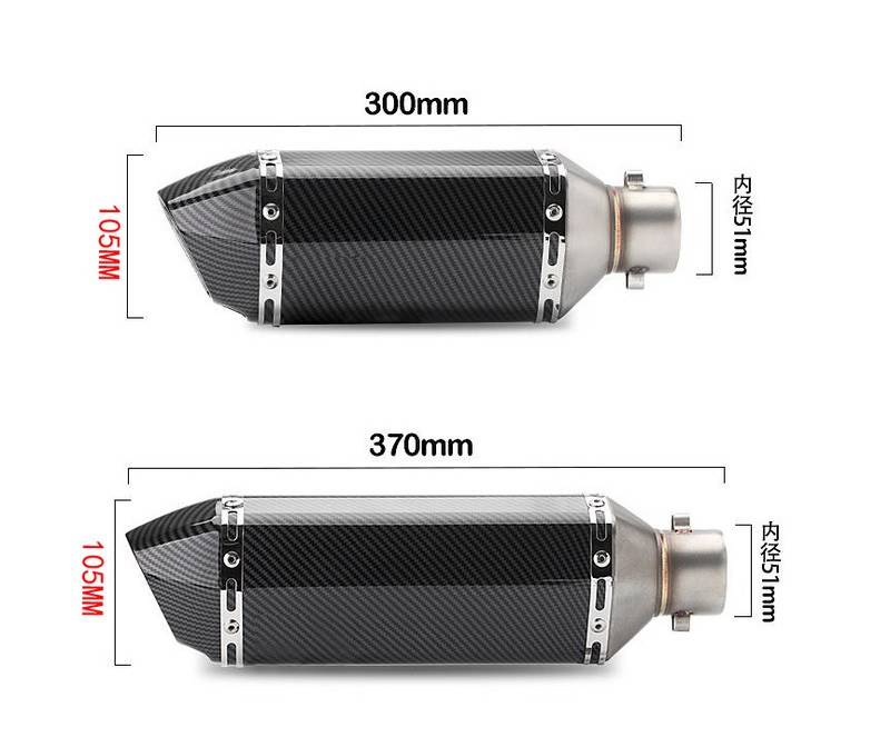 51MM Univerzálny tlmič výfuku pre motocykel, pretekársky Escape, výfuk AK, motocykel, pre Yamaha R15 Tmax 500 FZ6 CB400 ER6N CB650