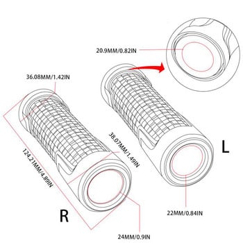 Μοτοσικλέτα 7/8\'\'22mm Τιμόνι Λαβή χειρολαβής Μοτοσικλέτας Dirt Bike Χειρολαβές Τέλος Για BMW K1200R K1200 RK 1200 R Όλα τα χρόνια