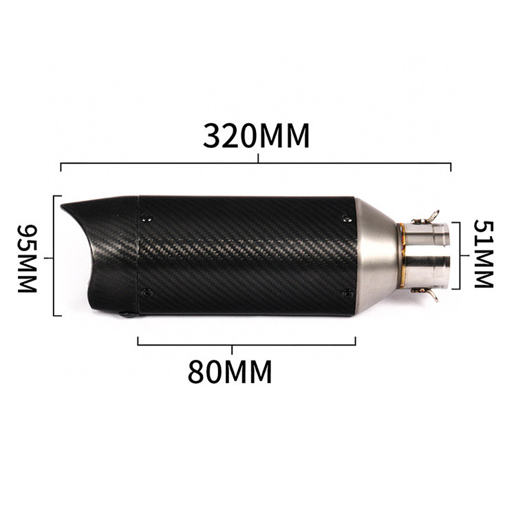 51 mm univerzálny motocyklový tlmič výfuku z uhlíkových vlákien Arrow s upraveným výfukom s DB Killer pre Z900 MT07 R3 R25 MT09 Z400