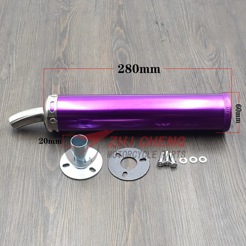 50-250CC universalus dvitaktis paspirtukas purvo motociklų lenktynių išmetimo duslintuvas tylos duslintuvas 2 taktų motociklo išmetimo vamzdžio duslintuvas