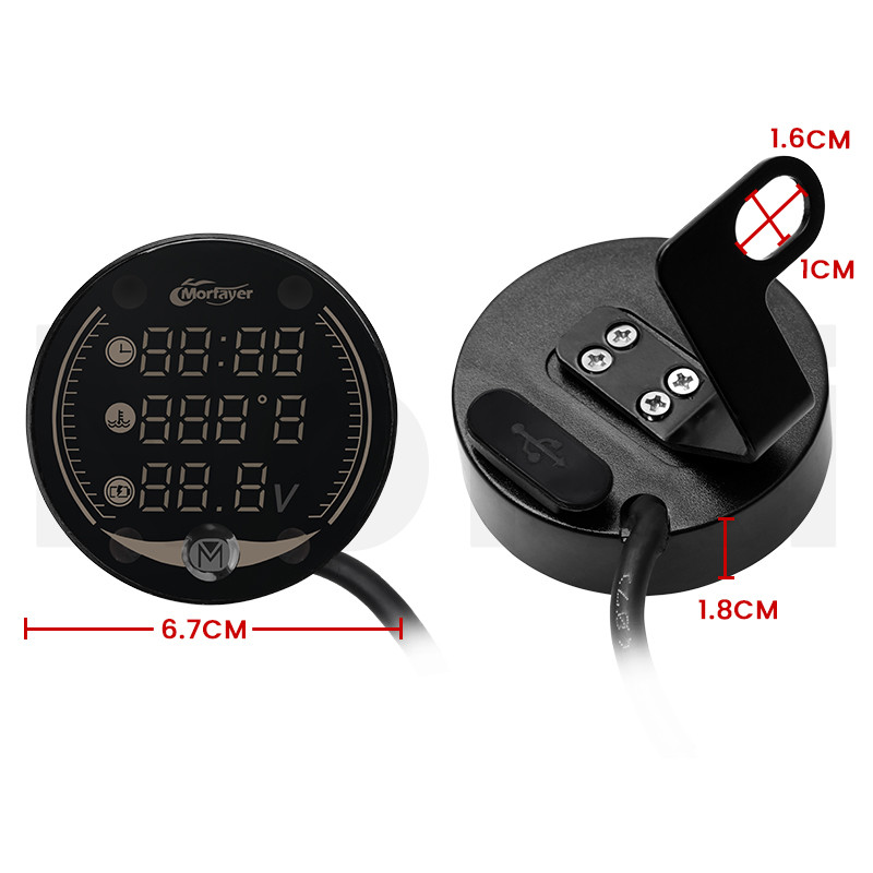 KOSO Motorkerékpár elektronika NMAX PCX XMAX 125 250 300 XJ6 CB650F AEROX-hoz Vízhőmérséklet Óraszámláló motor üzemórák