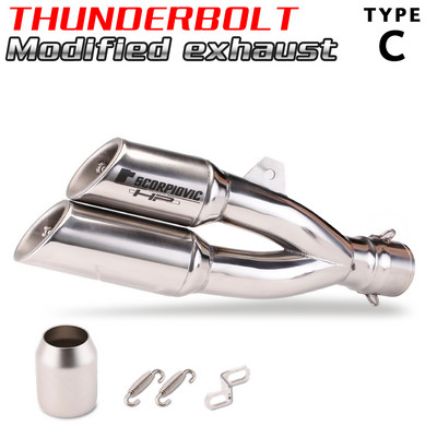 Motociklo išmetimo vamzdžio pabėgimo, modifikuoto motociklo 51/61 mm duslintuvas, skirtas Ninja400 Z900 CBR650R S1000RR YZF-R6 MT07 09