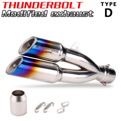 Motociklo išmetimo vamzdžio pabėgimo, modifikuoto motociklo 51/61 mm duslintuvas, skirtas Ninja400 Z900 CBR650R S1000RR YZF-R6 MT07 09