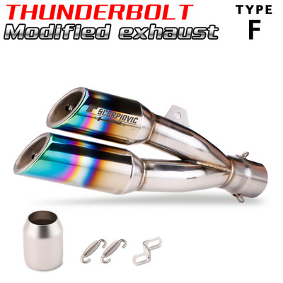 Motociklo išmetimo vamzdžio pabėgimo, modifikuoto motociklo 51/61 mm duslintuvas, skirtas Ninja400 Z900 CBR650R S1000RR YZF-R6 MT07 09