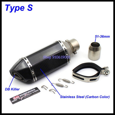 Admisie 51mm Toba de esapament pentru motocicleta Yoshimura Moto DB Killer Universal pentru TMAX NMAX XMAX PCX MSX 125