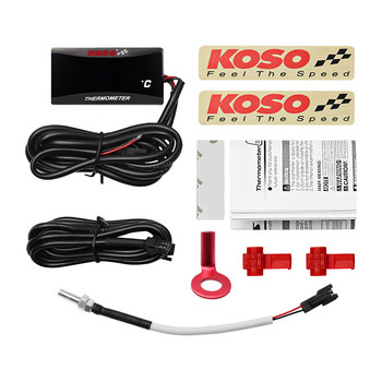 koso μετρητής θερμοκρασίας κυλινδροκεφαλής Για nmax cb500x προσαρμογέα σκούτερ και θερμόμετρο αγωνιστικής μοτοσικλέτας 10/14 mm κόκκινο χρώμα
