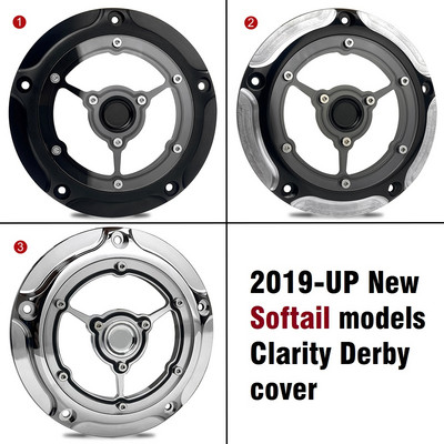 Contrast Cut Clarity Derby cover За harley softail 2019-up Slim FLSL 107 fatboy FXBRS 114 Deluxe Lower rider Fatbob 2019-2022