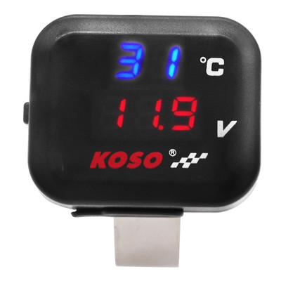 Univerzalni KOSO motocikl Voltmetar Indikator Temperatura Marker Napon Digitalni zaslon USB punjač za Vespa Yamaha TMAX XMAX