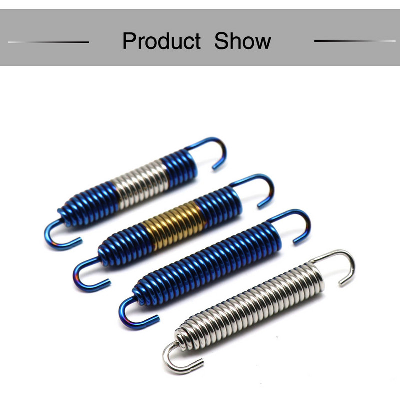 ZS Racing 2db 75mm-es motorkerékpár rozsdamentes acél kipufogócső hangtompító hangtompító rugók 75mm