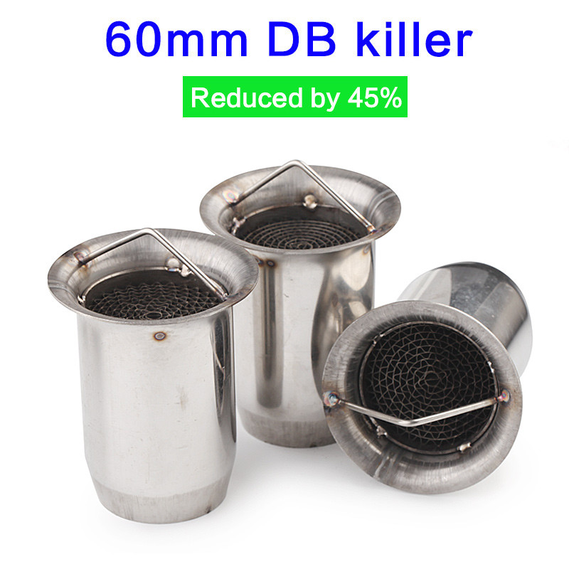 db killer Motociklo išmetimo duslintuvas Nerūdijantis plienas Reguliuojamas db killer duslintuvas Triukšmo pašalinimas 51mm 60mm Slip-on